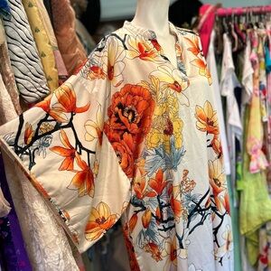 Natori Floral Mumu Dress